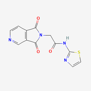 molecular formula C12H8N4O3S B5147589 2-(1,3-dioxo-1,3-dihydro-2H-pyrrolo[3,4-c]pyridin-2-yl)-N-1,3-thiazol-2-ylacetamide 