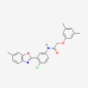 molecular formula C24H21ClN2O3 B5147591 N-[4-chloro-3-(6-methyl-1,3-benzoxazol-2-yl)phenyl]-2-(3,5-dimethylphenoxy)acetamide 