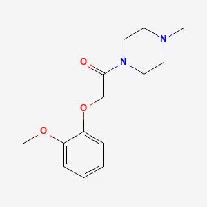molecular formula C14H20N2O3 B5147602 1-[(2-methoxyphenoxy)acetyl]-4-methylpiperazine 