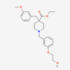 molecular formula C25H33NO5 B5147624 ethyl 1-[3-(2-hydroxyethoxy)benzyl]-4-(3-methoxybenzyl)-4-piperidinecarboxylate 