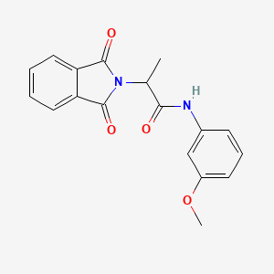 molecular formula C18H16N2O4 B5147630 2-(1,3-dioxo-1,3-dihydro-2H-isoindol-2-yl)-N-(3-methoxyphenyl)propanamide 