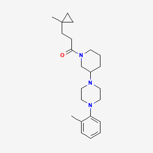 molecular formula C23H35N3O B5147632 1-{1-[3-(1-methylcyclopropyl)propanoyl]-3-piperidinyl}-4-(2-methylphenyl)piperazine 