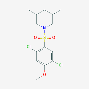 molecular formula C14H19Cl2NO3S B514765 1-(2,5-Dichloro-4-methoxybenzenesulfonyl)-3,5-dimethylpiperidine CAS No. 684225-92-1