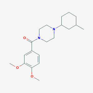 molecular formula C20H30N2O3 B5147667 1-(3,4-dimethoxybenzoyl)-4-(3-methylcyclohexyl)piperazine 