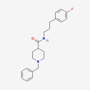 molecular formula C22H27FN2O B5147701 1-benzyl-N-[3-(4-fluorophenyl)propyl]-4-piperidinecarboxamide 