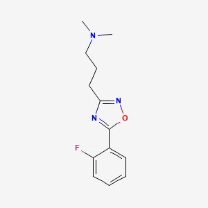 {3-[5-(2-fluorophenyl)-1,2,4-oxadiazol-3-yl]propyl}dimethylamine trifluoroacetate