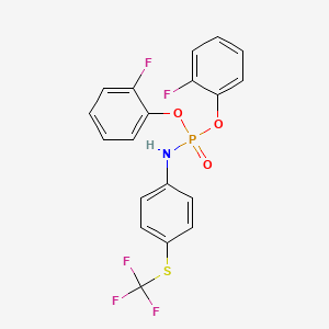 molecular formula C19H13F5NO3PS B5147720 bis(2-fluorophenyl) {4-[(trifluoromethyl)thio]phenyl}amidophosphate 