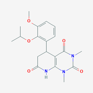molecular formula C19H23N3O5 B5147735 5-(2-isopropoxy-3-methoxyphenyl)-1,3-dimethyl-5,8-dihydropyrido[2,3-d]pyrimidine-2,4,7(1H,3H,6H)-trione 