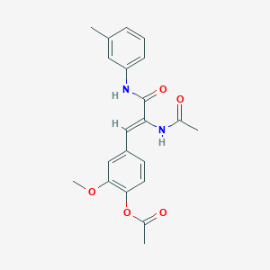 4-{2-(acetylamino)-3-[(3-methylphenyl)amino]-3-oxo-1-propen-1-yl}-2-methoxyphenyl acetate