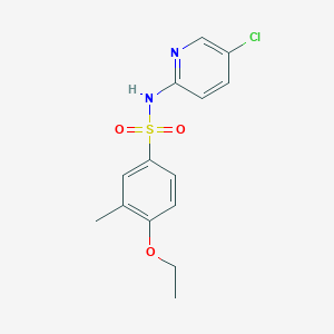 molecular formula C14H15ClN2O3S B514775 N-(5-chloropyridin-2-yl)-4-ethoxy-3-methylbenzenesulfonamide CAS No. 879053-06-2
