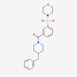 molecular formula C23H28N2O4S B5147758 4-({3-[(4-benzyl-1-piperidinyl)carbonyl]phenyl}sulfonyl)morpholine 