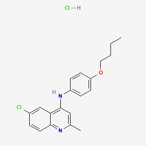 N-(4-butoxyphenyl)-6-chloro-2-methyl-4-quinolinamine hydrochloride