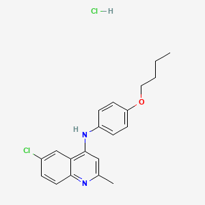 molecular formula C20H22Cl2N2O B5147765 N-(4-butoxyphenyl)-6-chloro-2-methyl-4-quinolinamine hydrochloride 