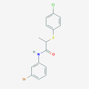 N-(3-bromophenyl)-2-[(4-chlorophenyl)thio]propanamide