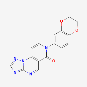 molecular formula C16H11N5O3 B5147775 7-(2,3-dihydro-1,4-benzodioxin-6-yl)pyrido[3,4-e][1,2,4]triazolo[1,5-a]pyrimidin-6(7H)-one 