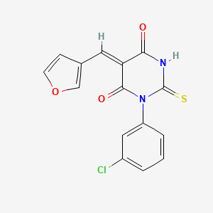 1-(3-chlorophenyl)-5-(3-furylmethylene)-2-thioxodihydro-4,6(1H,5H)-pyrimidinedione