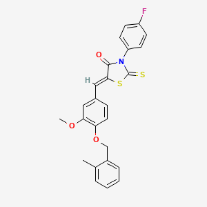 3-(4-fluorophenyl)-5-{3-methoxy-4-[(2-methylbenzyl)oxy]benzylidene}-2-thioxo-1,3-thiazolidin-4-one