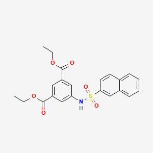 molecular formula C22H21NO6S B5147798 diethyl 5-[(2-naphthylsulfonyl)amino]isophthalate 