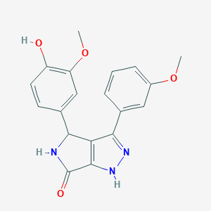 B514780 4-(4-hydroxy-3-methoxyphenyl)-3-(3-methoxyphenyl)-4,5-dihydropyrrolo[3,4-c]pyrazol-6(1H)-one CAS No. 885890-46-0