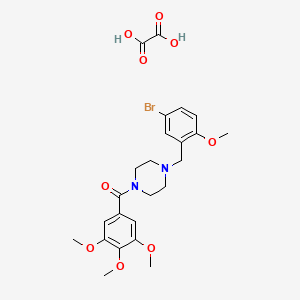 molecular formula C24H29BrN2O9 B5147808 1-(5-bromo-2-methoxybenzyl)-4-(3,4,5-trimethoxybenzoyl)piperazine oxalate 