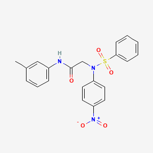 molecular formula C21H19N3O5S B5147827 N~1~-(3-methylphenyl)-N~2~-(4-nitrophenyl)-N~2~-(phenylsulfonyl)glycinamide 
