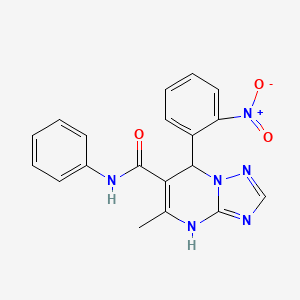 5-methyl-7-(2-nitrophenyl)-N-phenyl-4,7-dihydro[1,2,4]triazolo[1,5-a]pyrimidine-6-carboxamide