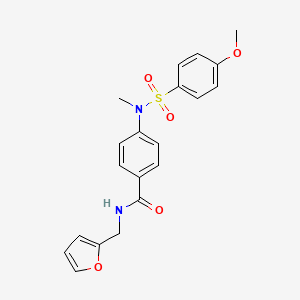 molecular formula C20H20N2O5S B5147851 N-(2-furylmethyl)-4-[[(4-methoxyphenyl)sulfonyl](methyl)amino]benzamide 