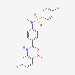 molecular formula C21H18Cl2N2O4S B5147860 N-(5-chloro-2-methoxyphenyl)-4-[[(4-chlorophenyl)sulfonyl](methyl)amino]benzamide 