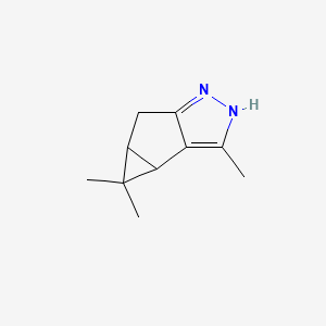 molecular formula C10H14N2 B5147866 3,4,4-三甲基-3b,4,4a,5-四氢-1H-环丙[3,4]环戊[1,2-c]吡唑 