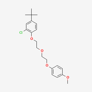 molecular formula C21H27ClO4 B5147867 4-tert-butyl-2-chloro-1-{2-[2-(4-methoxyphenoxy)ethoxy]ethoxy}benzene 