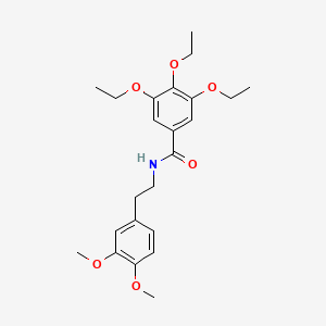 molecular formula C23H31NO6 B5147878 N-[2-(3,4-dimethoxyphenyl)ethyl]-3,4,5-triethoxybenzamide 