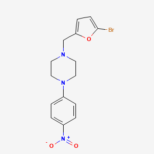 molecular formula C15H16BrN3O3 B5147889 1-[(5-bromo-2-furyl)methyl]-4-(4-nitrophenyl)piperazine 
