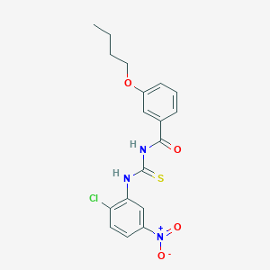 molecular formula C18H18ClN3O4S B5147908 3-butoxy-N-{[(2-chloro-5-nitrophenyl)amino]carbonothioyl}benzamide CAS No. 428496-26-8