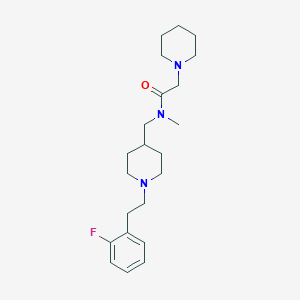 molecular formula C22H34FN3O B5147914 N-({1-[2-(2-fluorophenyl)ethyl]-4-piperidinyl}methyl)-N-methyl-2-(1-piperidinyl)acetamide 