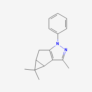 molecular formula C16H18N2 B5147922 3,4,4-trimethyl-1-phenyl-3b,4,4a,5-tetrahydro-1H-cyclopropa[3,4]cyclopenta[1,2-c]pyrazole 