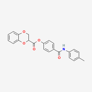 molecular formula C23H19NO5 B5147926 4-{[(4-methylphenyl)amino]carbonyl}phenyl 2,3-dihydro-1,4-benzodioxine-2-carboxylate 