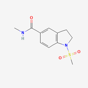 molecular formula C11H14N2O3S B5147933 N-methyl-1-(methylsulfonyl)-5-indolinecarboxamide 