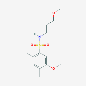 molecular formula C13H21NO4S B5147940 5-methoxy-N-(3-methoxypropyl)-2,4-dimethylbenzenesulfonamide 