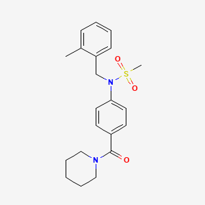 molecular formula C21H26N2O3S B5147943 N-(2-methylbenzyl)-N-[4-(1-piperidinylcarbonyl)phenyl]methanesulfonamide 