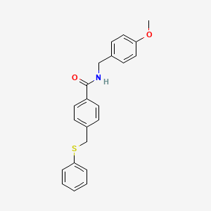 N-(4-methoxybenzyl)-4-[(phenylthio)methyl]benzamide