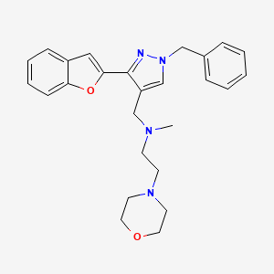 molecular formula C26H30N4O2 B5147964 N-{[3-(1-benzofuran-2-yl)-1-benzyl-1H-pyrazol-4-yl]methyl}-N-methyl-2-(4-morpholinyl)ethanamine 