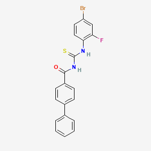 molecular formula C20H14BrFN2OS B5147967 N-{[(4-bromo-2-fluorophenyl)amino]carbonothioyl}-4-biphenylcarboxamide 