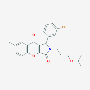molecular formula C24H24BrNO4 B514797 1-(3-Bromophenyl)-2-(3-isopropoxypropyl)-7-methyl-1,2-dihydrochromeno[2,3-c]pyrrole-3,9-dione CAS No. 844454-92-8