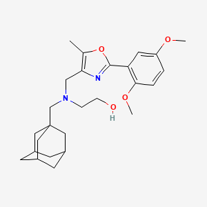 molecular formula C26H36N2O4 B5147972 2-((1-adamantylmethyl){[2-(2,5-dimethoxyphenyl)-5-methyl-1,3-oxazol-4-yl]methyl}amino)ethanol 