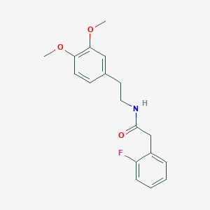 molecular formula C18H20FNO3 B5147975 N-[2-(3,4-dimethoxyphenyl)ethyl]-2-(2-fluorophenyl)acetamide 