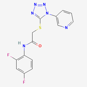 N-(2,4-difluorophenyl)-2-{[1-(3-pyridinyl)-1H-tetrazol-5-yl]thio}acetamide
