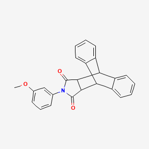 molecular formula C25H19NO3 B5148040 17-(3-methoxyphenyl)-17-azapentacyclo[6.6.5.0~2,7~.0~9,14~.0~15,19~]nonadeca-2,4,6,9,11,13-hexaene-16,18-dione 