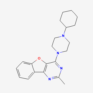molecular formula C21H26N4O B5148051 4-(4-cyclohexyl-1-piperazinyl)-2-methyl[1]benzofuro[3,2-d]pyrimidine 