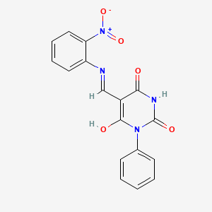 5-{[(2-nitrophenyl)amino]methylene}-1-phenyl-2,4,6(1H,3H,5H)-pyrimidinetrione