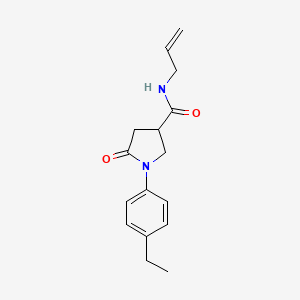 molecular formula C16H20N2O2 B5148082 N-allyl-1-(4-ethylphenyl)-5-oxo-3-pyrrolidinecarboxamide 
